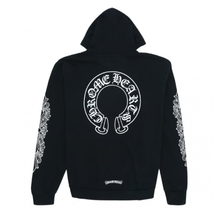 clothes Ch*0me He**ts horse shoe floral hoodie